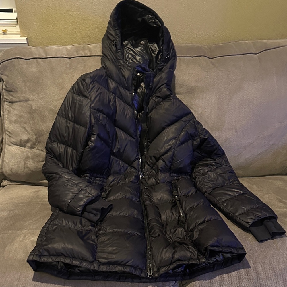 Athleta Black Quilted Puffer Jacket